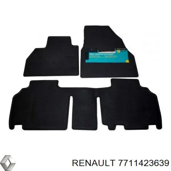 7711423639 Renault (RVI) juego de esteras delanteras, 2 piezas