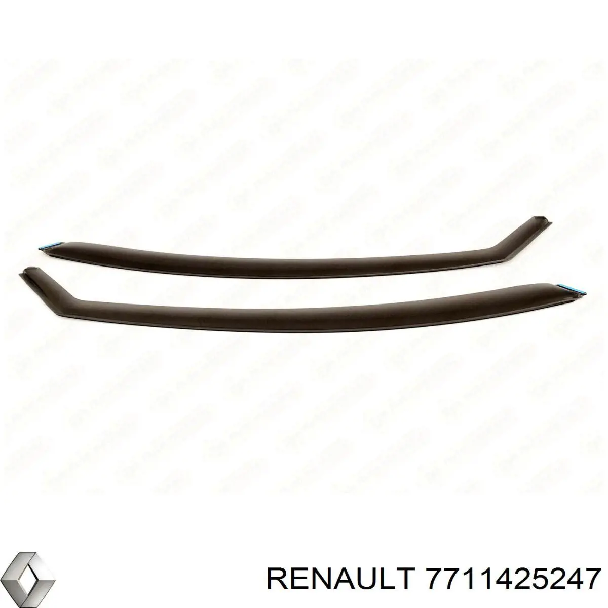 Juego de deflectores de aire de ventanillas, 2 piezas para Renault Fluence (L3)