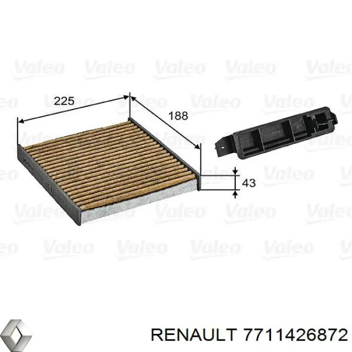 Comprar 7711426872 Renault (RVI) Filtro de aire del habitáculo