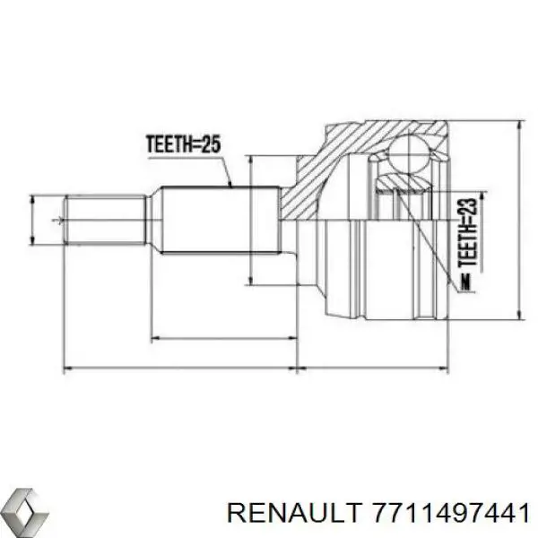 Semieje delantero izquierdo Renault (RVI) 7711497441 precio, desde 63,52 EUR