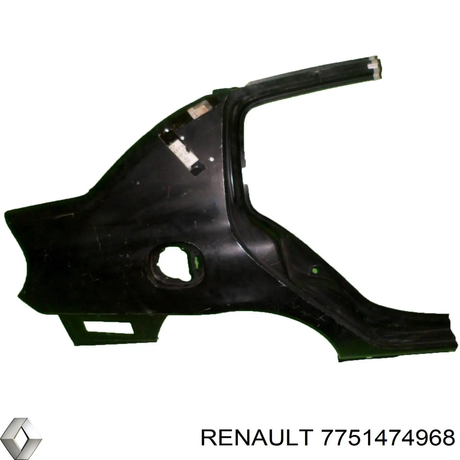 7751472258 Renault (RVI) guardabarros trasero derecho