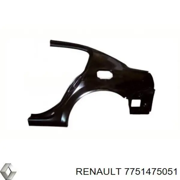 Guardabarros trasero derecho para Renault Megane (LM0)