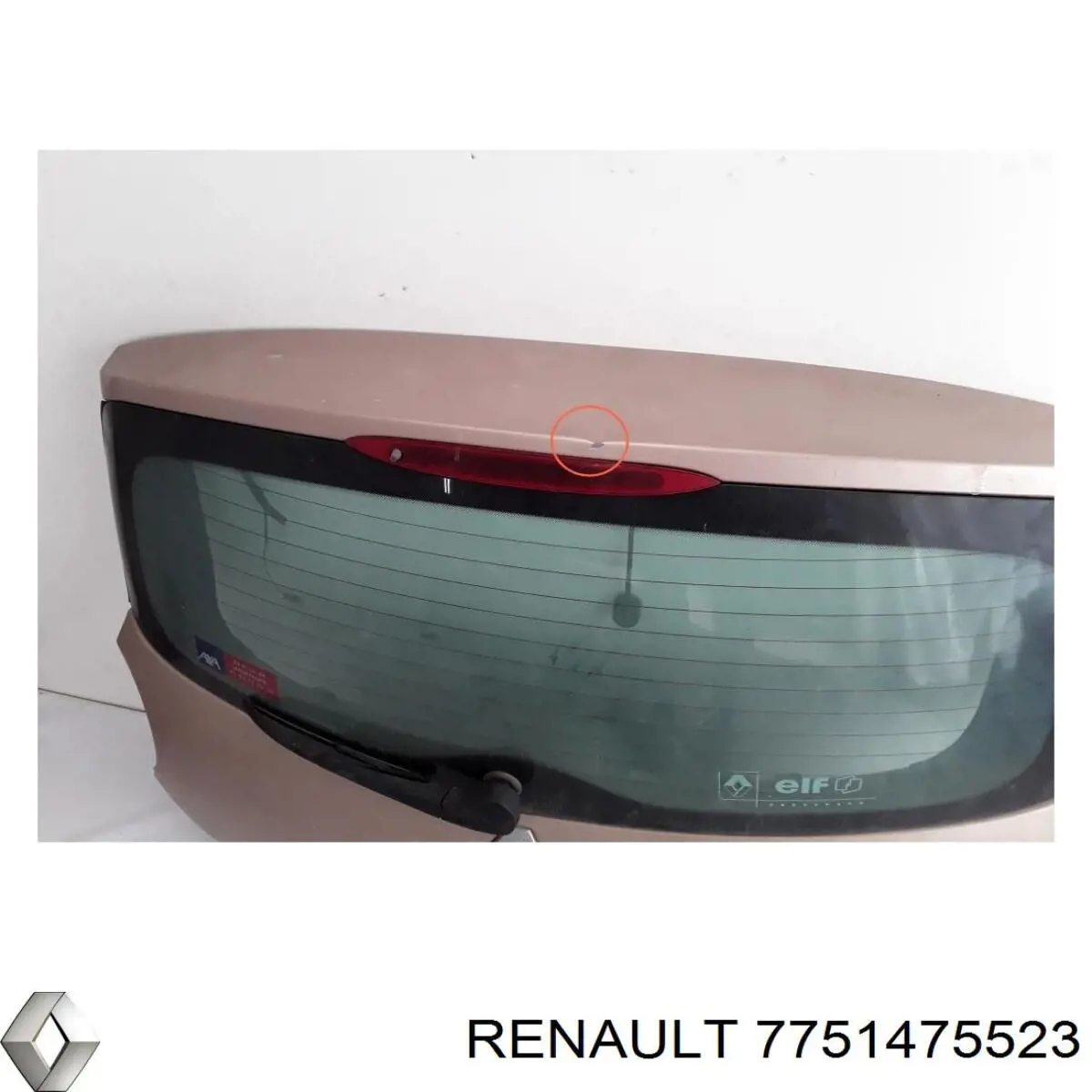 7751475523 Renault (RVI) puerta del maletero, trasera