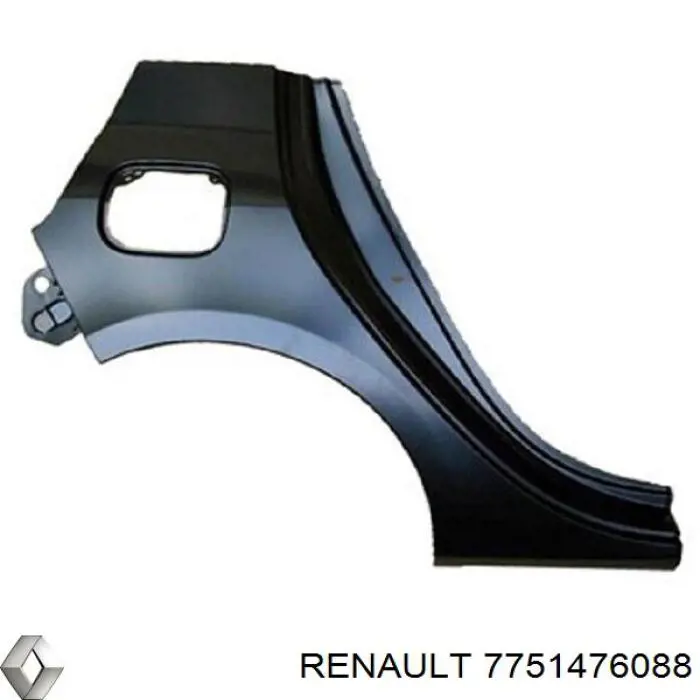 7751476088 Renault (RVI) guardabarros trasero derecho