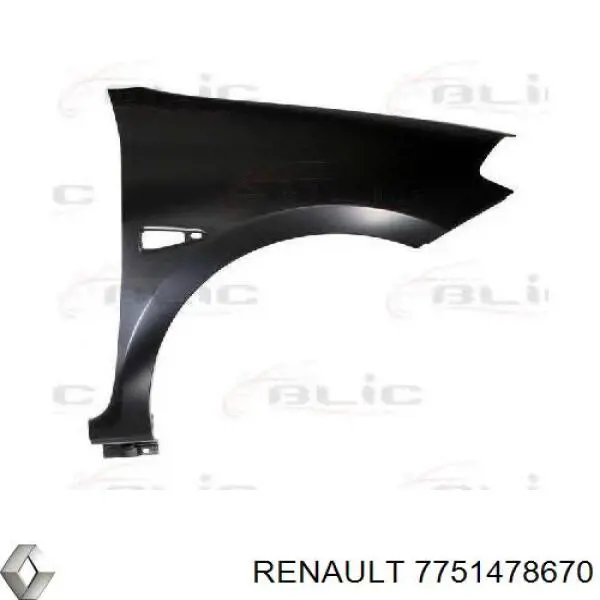 7751478670 Renault (RVI) guardabarros trasero izquierdo