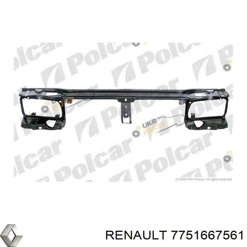 7751667561 Renault (RVI) soporte de radiador completo