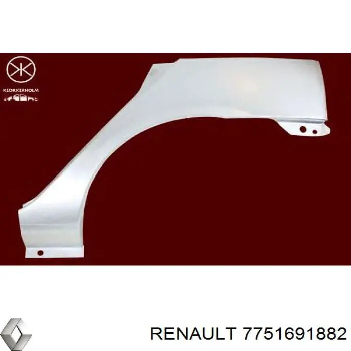 Panel trasero de maletero para Renault Clio (BC57, 5357)