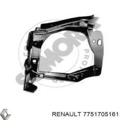 7751705161 Renault (RVI) soporte de radiador izquierdo (panel de montaje para foco)