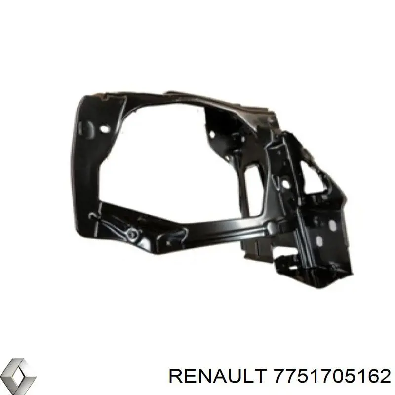 7751705162 Renault (RVI) soporte de radiador derecha (panel de montaje para foco)