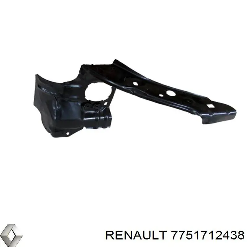 Comprar 7751712438 Renault (RVI) Soporte izquierdo del radiador (panel de montaje de faros)