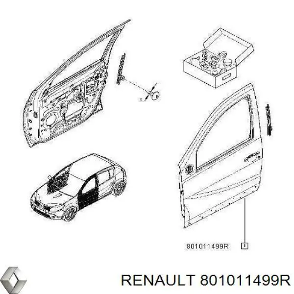 801011499R Renault (RVI) puerta delantera izquierda