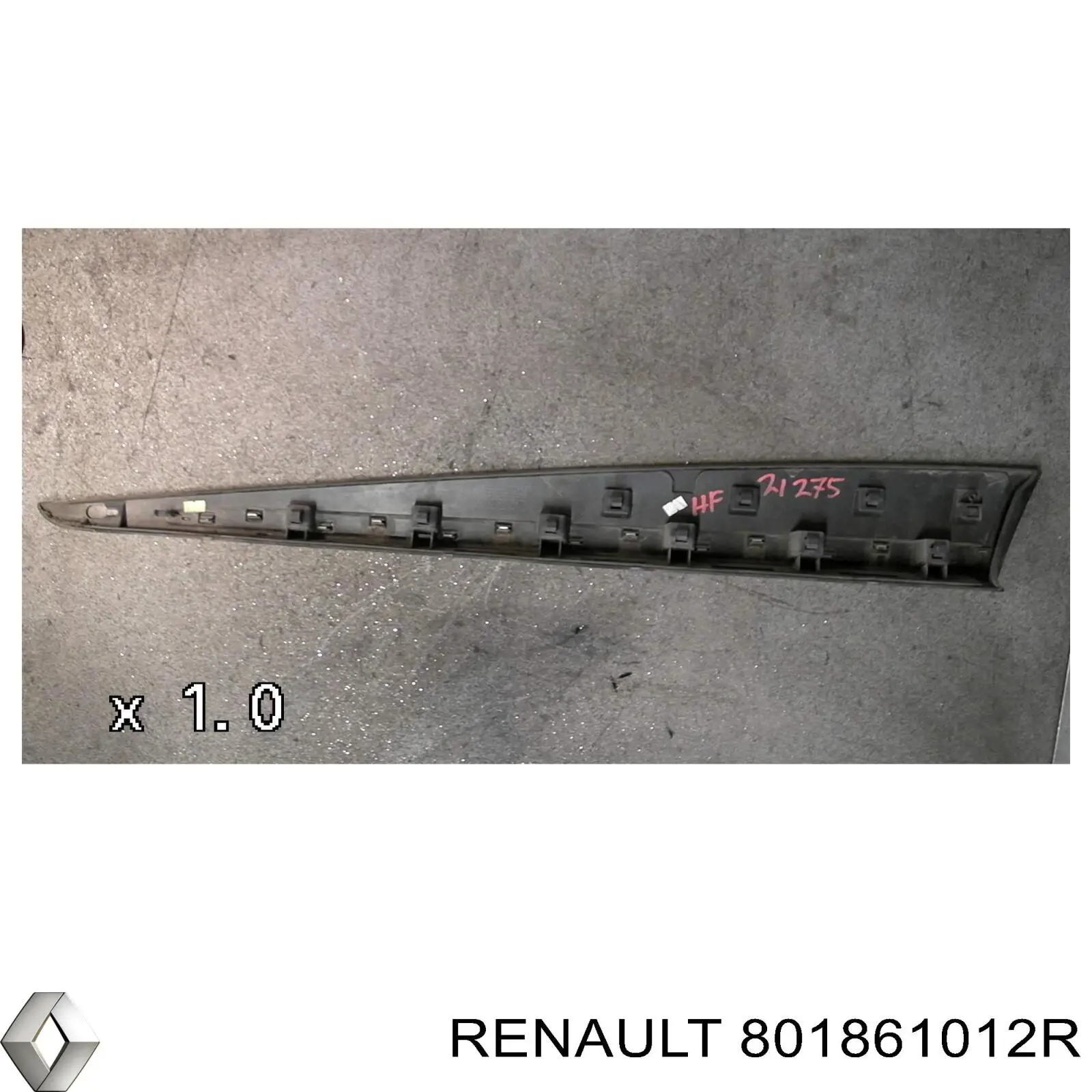 Moldura de puerta delantera derecha Renault (RVI) 801861012R precio, desde 47,33 EUR