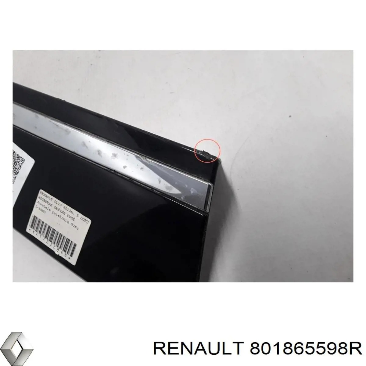 Comprar 801865598R Renault (RVI) Moldura de puerta delantera derecha