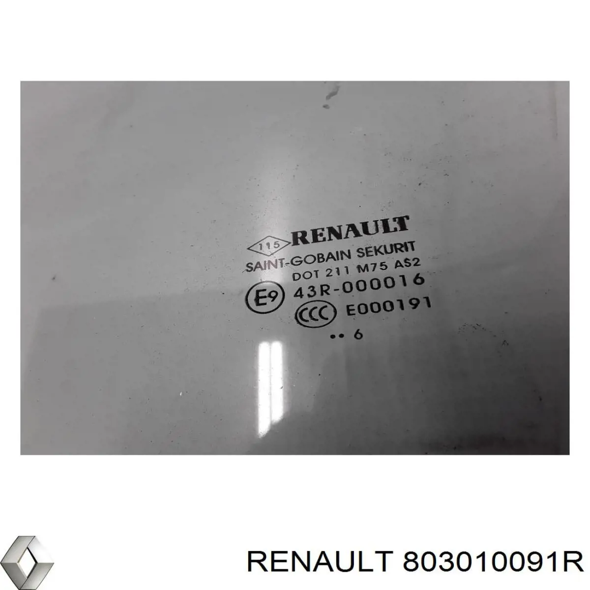Comprar 803010091R Renault (RVI) Luna delantera derecha