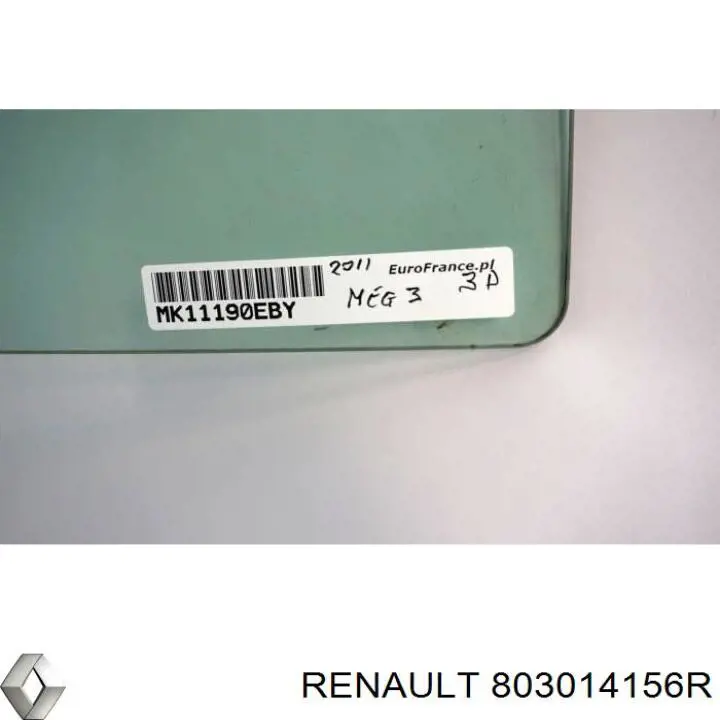 Luna de puerta delantera izquierda para Renault Megane (DZ0)