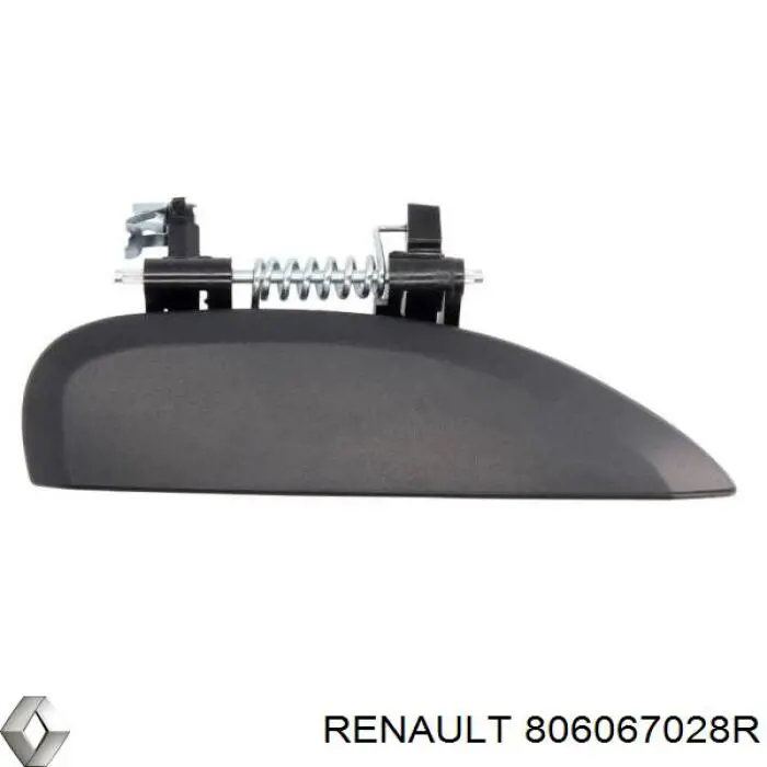 Tirador de puerta exterior derecho delantero/trasero para Renault SANDERO 