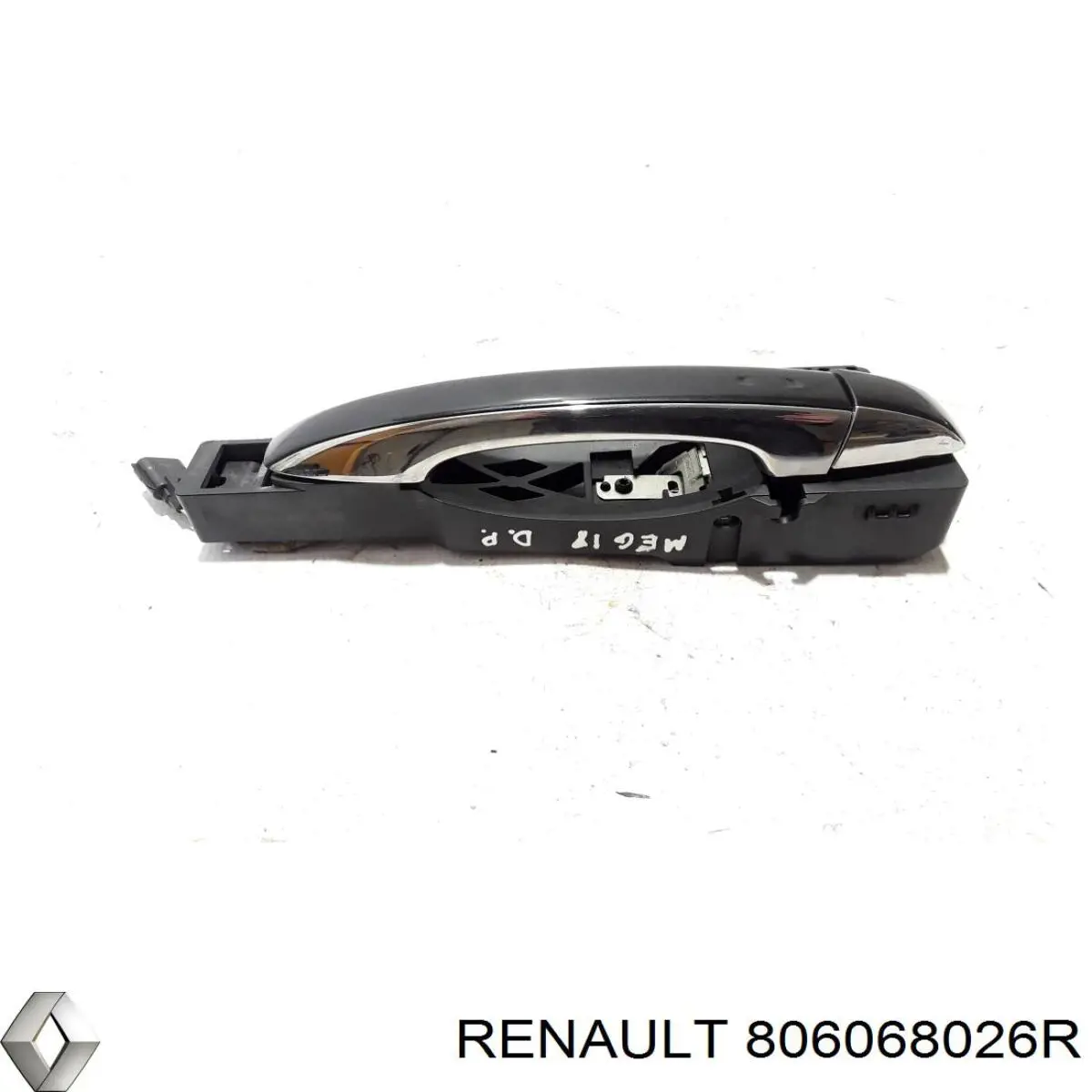 Soporte de manija exterior de puerta derecha 806068026R Renault (RVI)