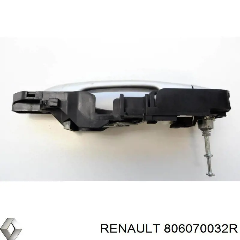 806070032R Renault (RVI) soporte de manilla exterior de puerta trasera izquierda