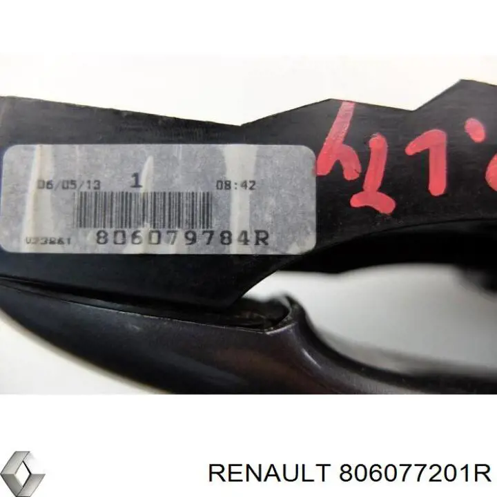Soporte de manija exterior de puertas izquierdas 806077201R Renault (RVI)