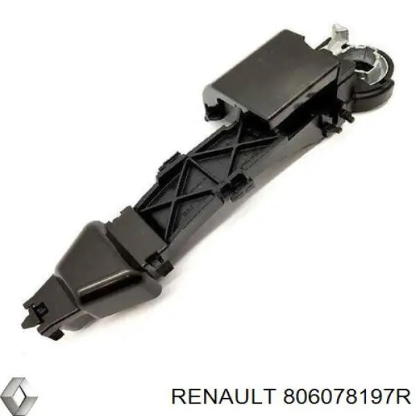 806078197R Renault (RVI) soporte de manilla exterior de puerta trasera izquierda