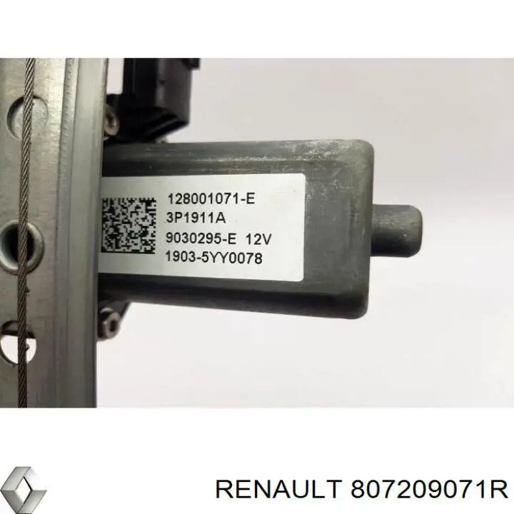 807209071R Renault (RVI) mecanismo de elevalunas, puerta delantera derecha