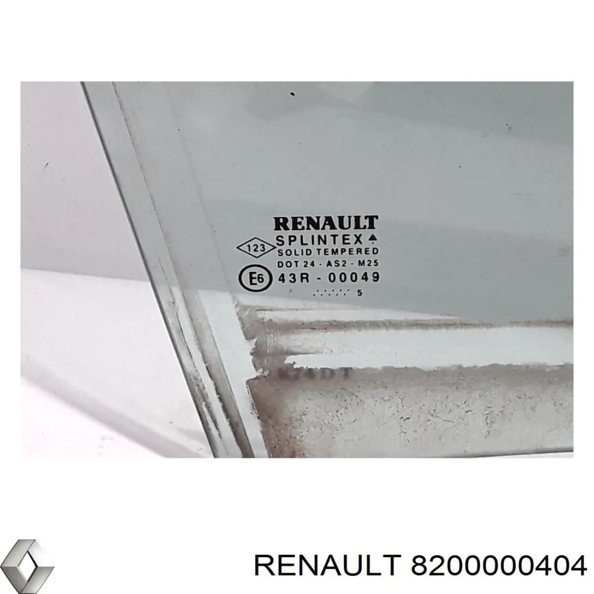 8200000404 Renault (RVI) luna de puerta trasera derecha