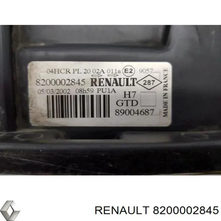 RENAULT 8200002845 faro izquierdo