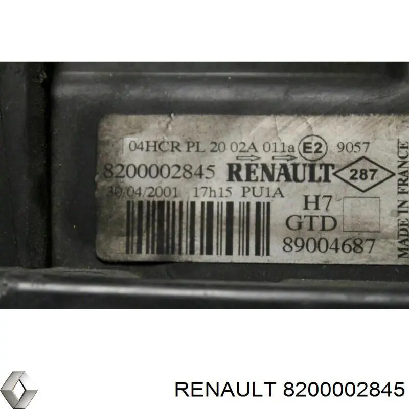 RENAULT 8200002845 faro izquierdo