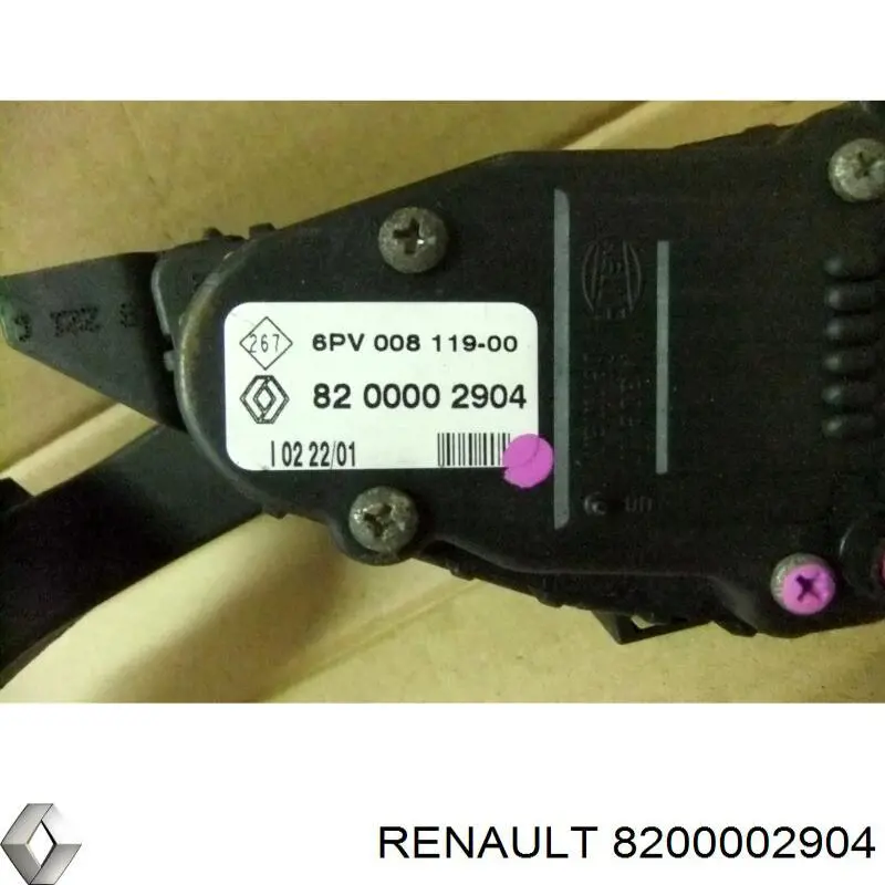 Potenciómetro pedal acelerador Renault (RVI) 8200002904 precio, desde 39,20 EUR
