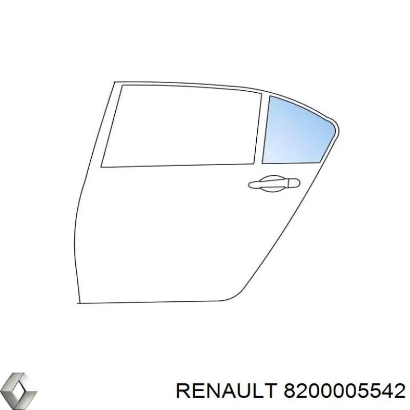 8200005542 Renault (RVI) puerta cristal deslizante lateral izquierdo