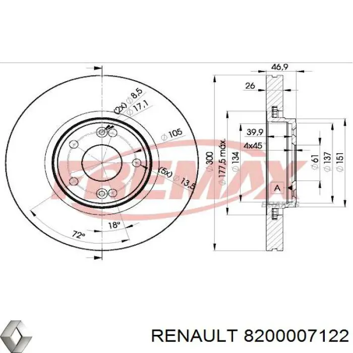 Frenos delanteros Renault (RVI) 8200007122 precio, desde 53,31 EUR