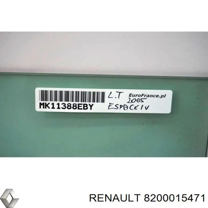 8200015471 Renault (RVI) luna de puerta trasera izquierda