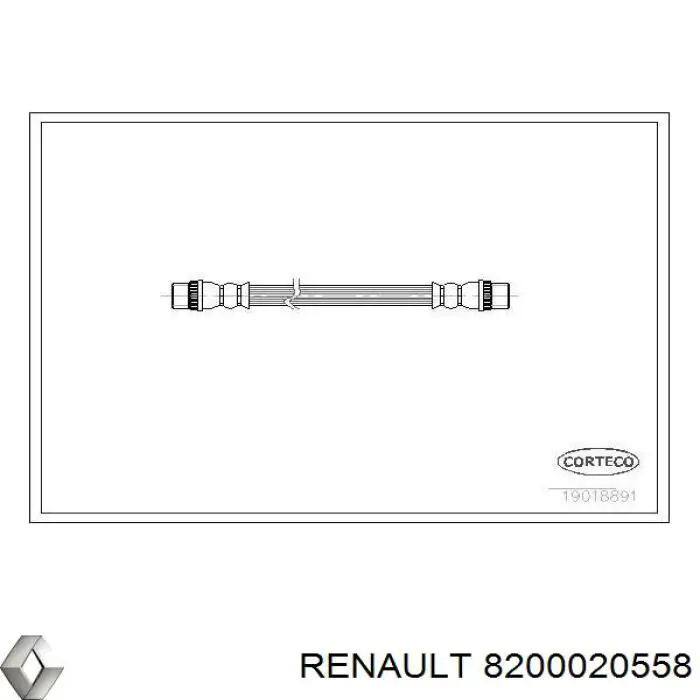 8200020558 Renault (RVI) latiguillo de freno trasero