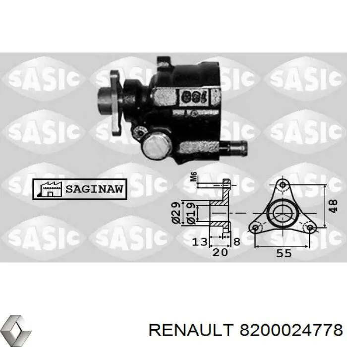 Bomba de dirección asistida  Renault (RVI) 8200024778 precio, desde 87,82 EUR