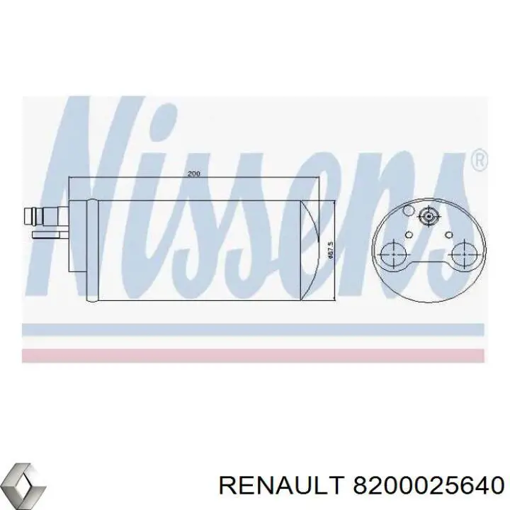 8200025640 Renault (RVI) Filtro deshidratante aire acondicionado