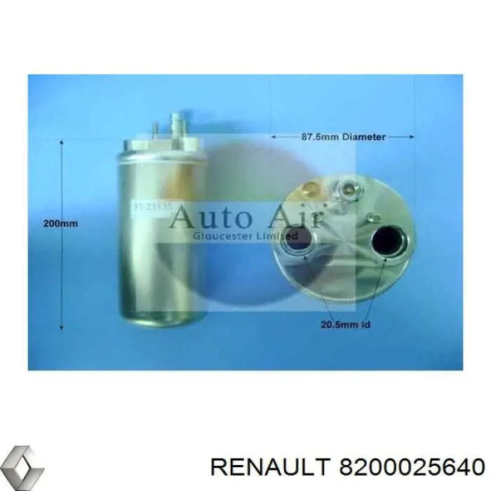 Filtro deshidratador aire acondicionado Renault (RVI) 8200025640 precio, desde 29,93 EUR