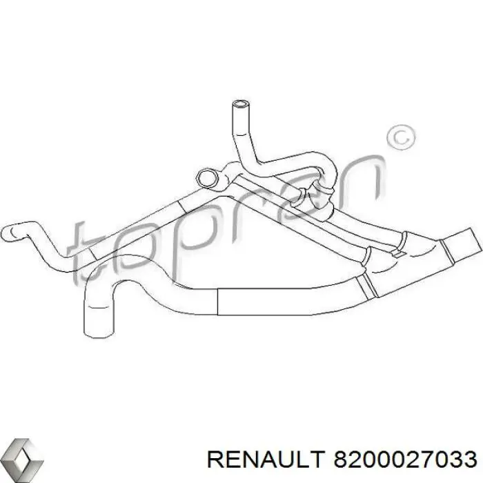 8200027033 Renault (RVI) manguera refrigerante para radiador inferiora