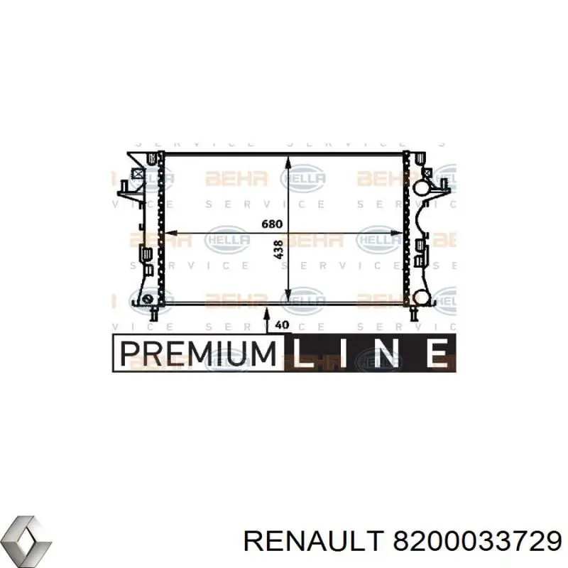 Água radiador Renault (RVI) 8200033729 precio, desde 91,48 EUR