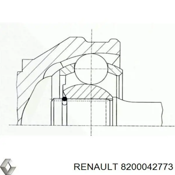 8200042773 Renault (RVI) árbol de transmisión delantero derecho