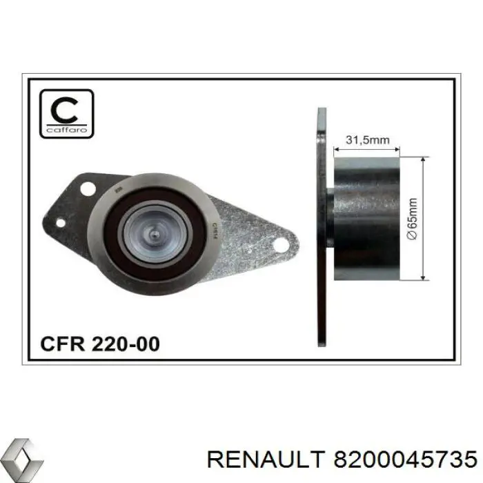 8200045735 Renault (RVI) polea correa distribución