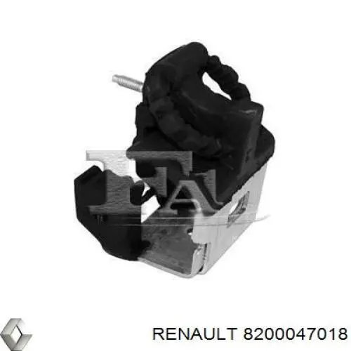 8200047018 Renault (RVI) Abrazadera de silenciador trasera