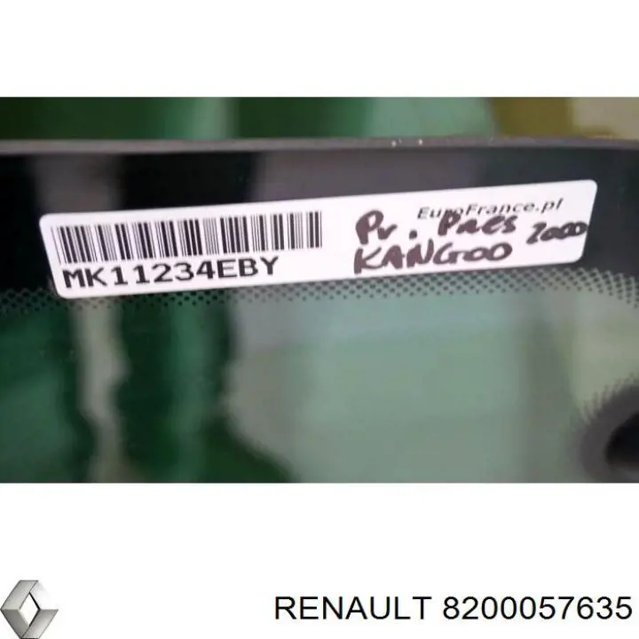 puerta Cristal Deslizante Lateral Derecho para Renault Kangoo (KC0)