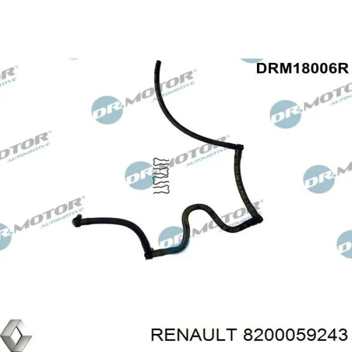 8200059243 Renault (RVI) cable de freno de mano delantero