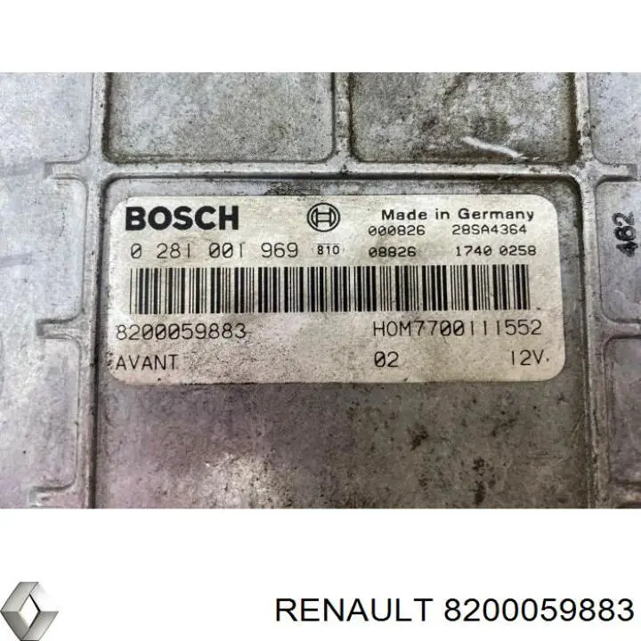 Unidad de control del motor  Renault (RVI) 8200059883 precio, desde 34,85 EUR