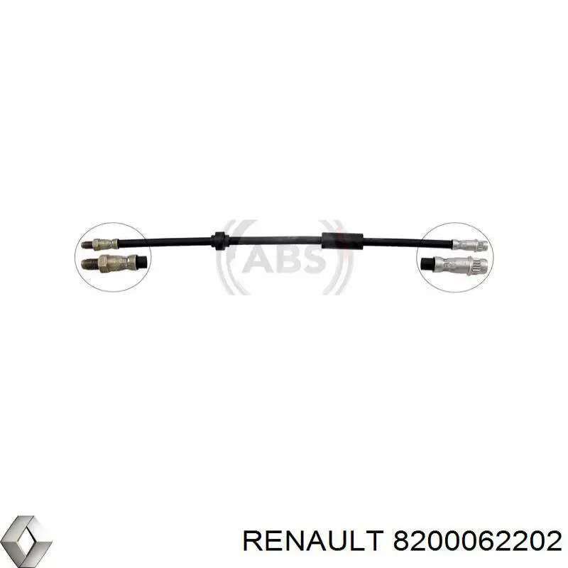 8200062202 Renault (RVI) latiguillos de freno trasero derecho