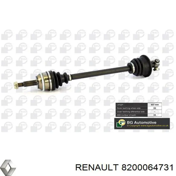 Semieje delantero izquierdo Renault (RVI) 8200064731 precio, desde 60,98 EUR