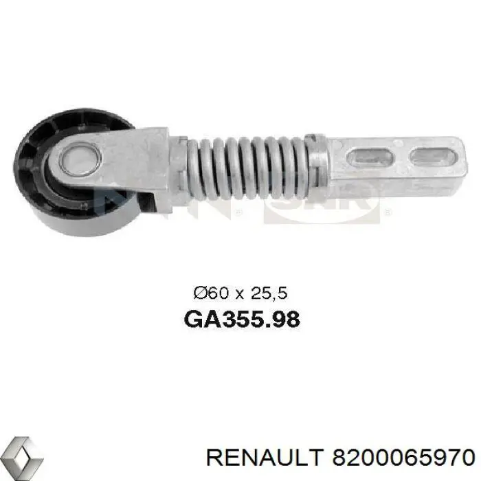 Comprar 8200065970 Renault (RVI) Tensor de correa poli V 