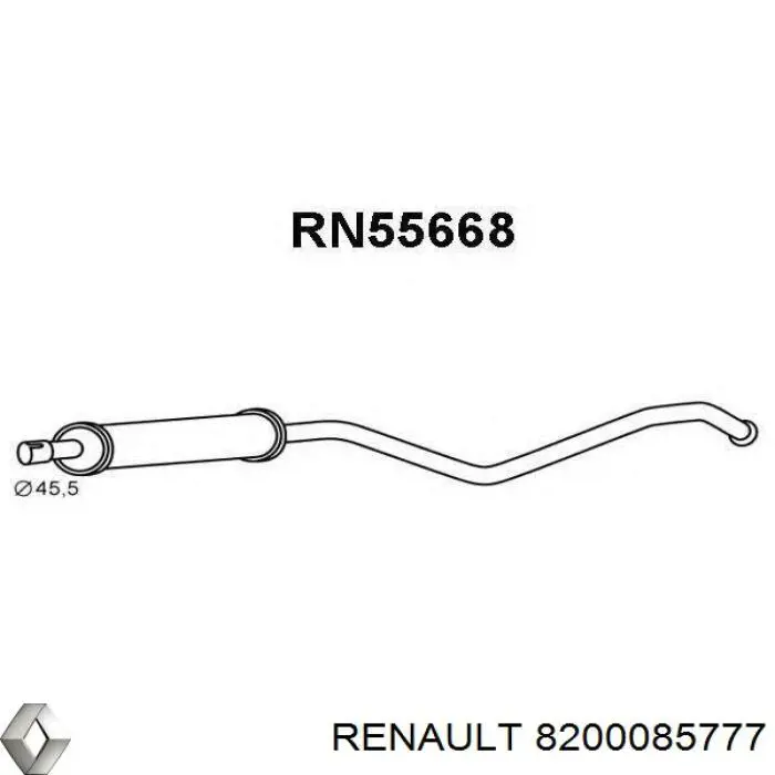 Comprar 8200085777 Renault (RVI) Silenciador central