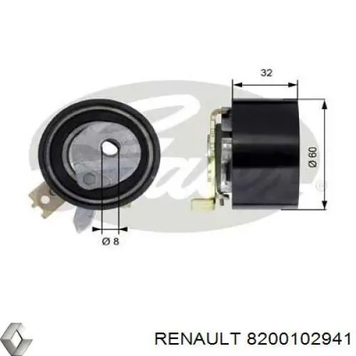 Rodillo, cadena de distribución Renault Megane 2 LM0, LM1