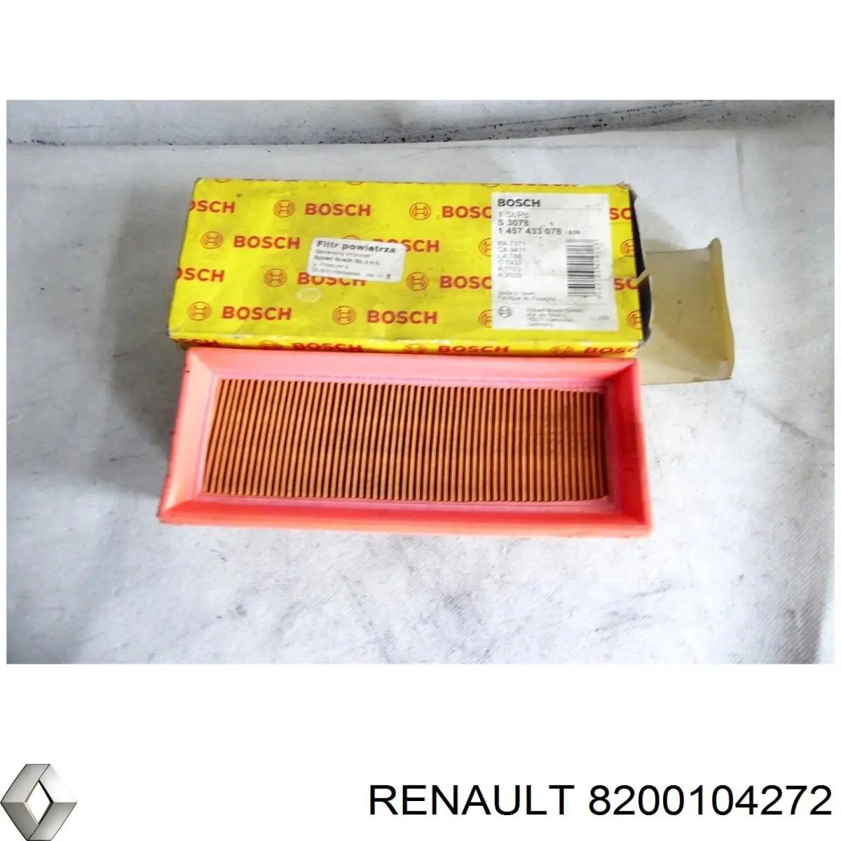Filtro de aire 8200104272 Renault (RVI)